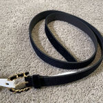 Women’s Black Velvet Belt with Gold Buckle Size XL NWT Black Photo 0