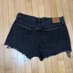 Levi's  PREMIUM Black Denim Jean Shorts Size 33 Button Fly Photo 6
