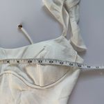 Selfie Leslie  White Moonlit Moment Ruffle Lace-Up Dress White Size X-Small NWT Photo 4