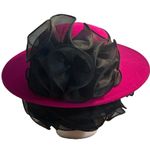 Lancaster Vintage USA Wool Sonni San Francisco Pink Fascinator Derby Hat Photo 6