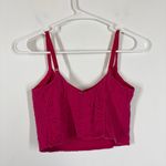 Free People  Intimately Pink Eyelet Crop Top Size Medium Photo 1