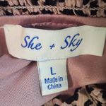 She + Sky Pink and Black Print Mini Dress Size Large Wedding Guest Dress Photo 9