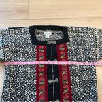 LL Bean Women’s Icelandic Wool Geometric Hook Cardigan Sweater Size S Black Photo 4