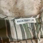 Green Coast Striped Romper Button Front Tie Strap Casual Summer‎ Jumpsuit Photo 5