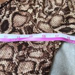 Liz Claiborne Snake Print Blouse Womens Medium Brown V Neck Business Chic Photo 7