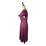 Unique Vintage x GB Dress Women XS Purple Fit and Flare Clock Print Retro Boho Photo 5