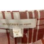 Monteau‎ Los Angeles Plaid Mini Fall Dress Square Neck 3/4 Sleeve Casual M Red Size M Photo 4