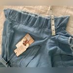 Sincerely Jules Shorts Blue High Rise Paper Bag Short Tie Waist NEW Sz Medium Photo 10