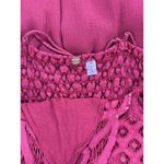 Free People Womens Slip Dress Red Adella Maxi Crochet Lace V Neck Flowy Small Photo 3