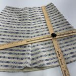 J.Crew Skirt Women 4 Blue Cream Jacquard Printed Flare Mini Preppy Photo 7