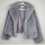 Nordstrom Topshop Claire faux fur jacket gray Photo 3