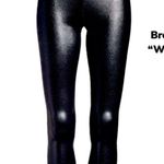 NEW Boutique Liquid Latex Black Leggings Small Breathable Wet Look Shine PU XS/S Photo 1