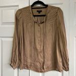 J.Crew Gold Satin Tie Neck Blouse Photo 2