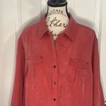 Roz & Ali Coral Button-Up Shirt Photo 2