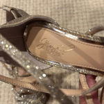 Jewel Badgley Mischka golden Strappy Heel Size 6.5 or 7 Gold Photo 1