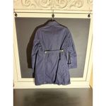 Coach  Navy Blue Trench Coat Gold Buttons Lined Women Size 4 Photo 5