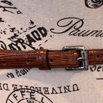 Calvin Klein Vintage  Lizard Embossed Women’s Small Medium Brown Leather Belt Photo 0