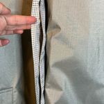 British Mist Sage Green Gingham Trench Coat Size Medium Photo 6