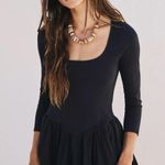 Free People  Onda Drop Waist Black Mini Dress Photo 2