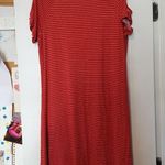 Red & White Striped Cap Sleeve Dress M Size M Photo 2