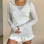 Athleta Heather Gray Long Sleeve Hooded Sweater with Thumb Hole Size XS Photo 9