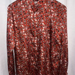 ZARA  Womens Floral Paisley Long Sleeve Button Up Satin Small Bloomcore Career‎ Photo 0