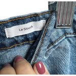 Frame Jeans Le Slouch Denim Medium Wash Straight Button Fly Leg Patch Mending Photo 5