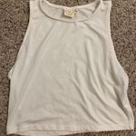 White Cropped Muscle Tank Size M Photo 0