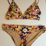 J.Crew  Plunge Bikini Set in Ratti Curly Floral Size Medium Photo 0