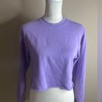 Aritzia TNA airy perfect fleece crop sweatshirt XS Purple Photo 0