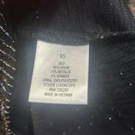 Miami EUC Black Sparkly Long Sleeve V Neck Blouse Size XS Photo 7