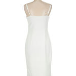 EXPRESS White Midi Cocktail Dress Photo 2