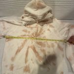 Reformation Jeans women’s Medium Cream and Brown Tie-Dye Hoodie Photo 4