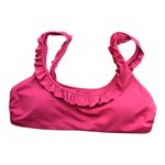 ANDIE NWT The Feminine Hydra Wide Straps Ruffle Accents Bikini Top Rosette Large Photo 2