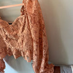 VICI BLUSH CROPPED LACE PEPLUM BLOUSE - BLUSH-SIZE MEDIUM🩷 Photo 8