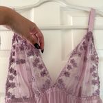 Lavender Lilac Sheer Floral Lace Satin Ribbon Trim Babydoll Slip Dress Purple Size XL Photo 1
