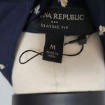 Banana Republic Factory Navy Classic Fit Bee Print Button Down Size Medium Photo 5