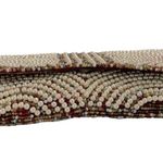 okpta1519426 Hand Beaded
Pearl and bead Clutch Purse Red Photo 4
