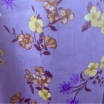 Hippie Rose NWT  Women's Floral Print Calf Midi satin slip Dress Purple L Photo 7