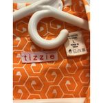 Tizzie Shirt Women L Orange Pink Geometric Print Button Down Long Sleeve Stretch Size L Photo 1