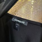 EXPRESS  Black Asymmetrical Strappy Jersey Knit Smooth Bodysuit XS Photo 4