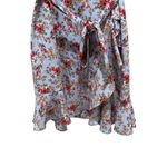 Topshop  Confetti Floral Wrap Tea Dress Light Blue Multicolor Size 6 Photo 2