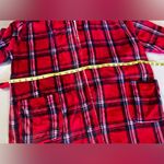 Peaches and Dreams Reindeer Plaid Bathrobe Christmas Red blue Size XL Photo 7