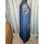 Christopher & Banks Jumper dress denim embroidered ribbon flowers 1990s Photo 7