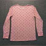 Joe Boxer Womens Thermal Shirt Medium Pink Floral Long Sleeve Crew Neck Photo 4
