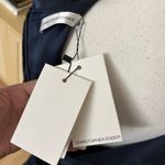 CHRISTOPHER ESBER Navy Blue 100% Silk Satin Triquetra Twist Dress Cutout Sz 10 Blue Photo 8