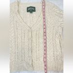 American Eagle AE Cropped Button-Up Cardigan Knit Sweater Woman’s Size S Cream Ivory Photo 12