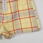 We Wore What Yellow Plaid Shorts NWT Size 26 Plaid High Waist Shorts Photo 3
