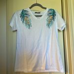 Brand new cotton shirt with cute sequins details White Size M Photo 1