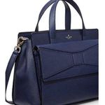 Kate Spade Chantal Bridge Blue Leather Bow Satchel Bag Photo 1